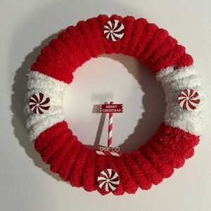 Handmade Red and White Wreath